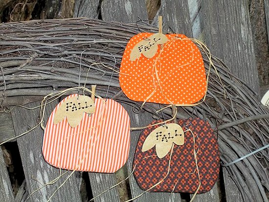 Scrappy Fabric Pumpkin Ornament