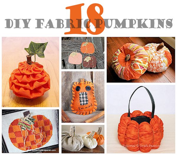 Mini Mod Podge Fabric Pumpkins - Create Craft Love