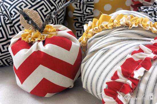 Ruffled Fabric Pumpkins