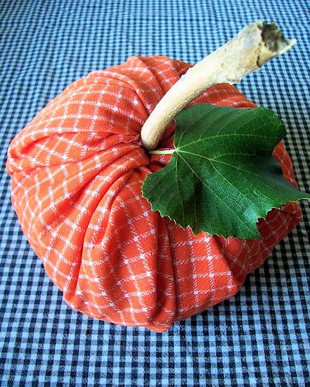 Super Easy No Sew Fabric Pumpkin