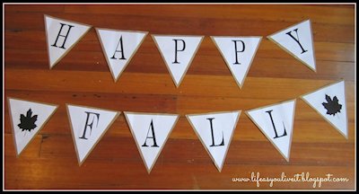 Happy Fall Bunting Flag Banner