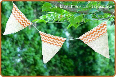 DIY Burlap Chevron Bunting