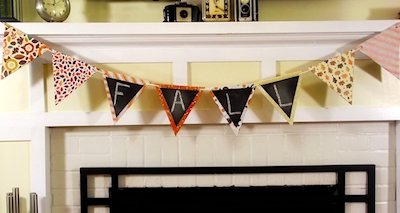  Mod Podge Fall DIY Chalkboard Bunting Tutorial