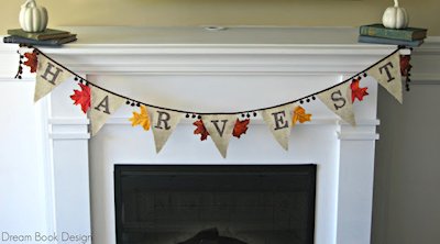 DIY Fall Harvest Burlap Banner