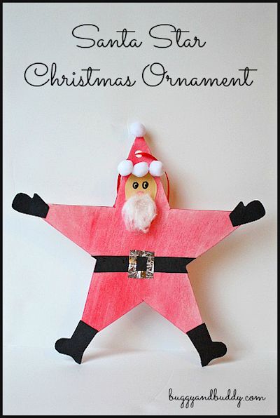 Santa Star Ornament