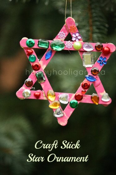 Craft Stick Star Ornaments