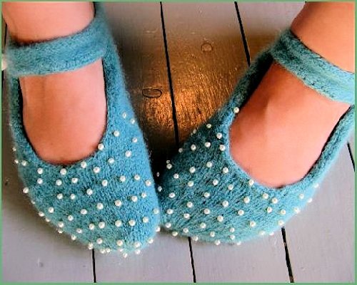 Knitted Ballerina Slippers