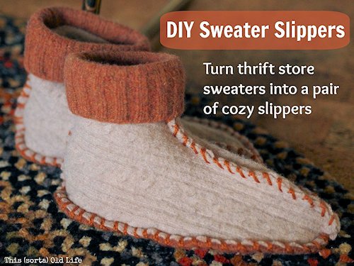 DIY Sweater Slippers