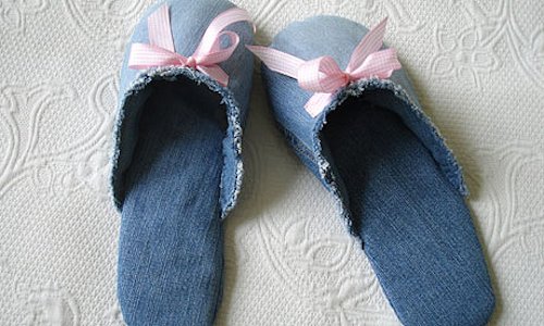 Make Slippers from Jeans