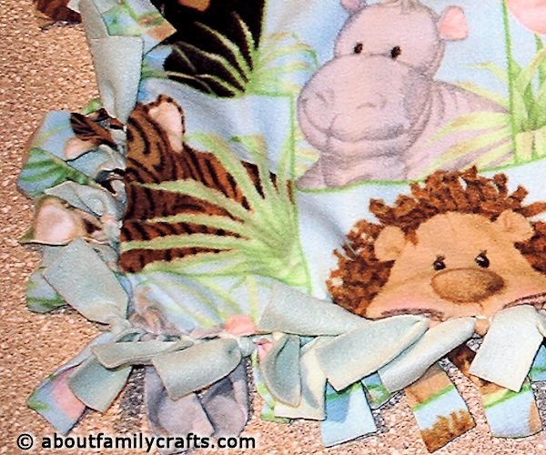 Fleece Tied Blanket Tutorial  Hidden Treasure Crafts and Quilting