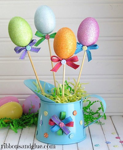 Glitter Eggs Easter Centerpiece