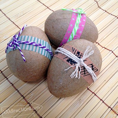 Decorative Washi Tape and Twine Eggs