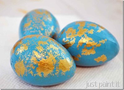 Faux Gilded Easter Eggs