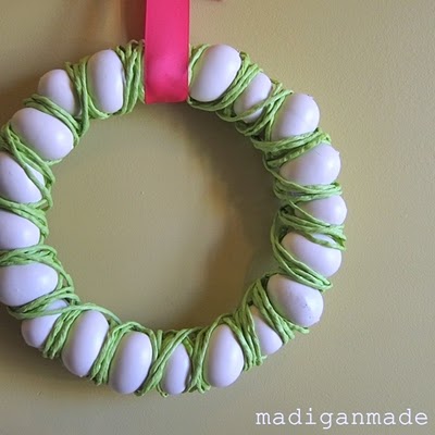 Egg and Raffia Easter Wreath