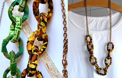 Diy fabric sale jewelry