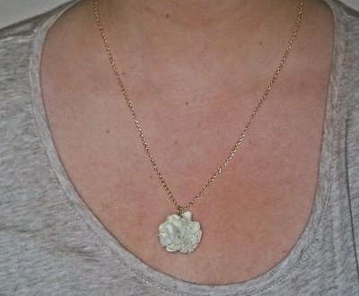 Mini Fabric Pom-Pom Necklace