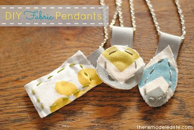 DIY Fabric Pendants