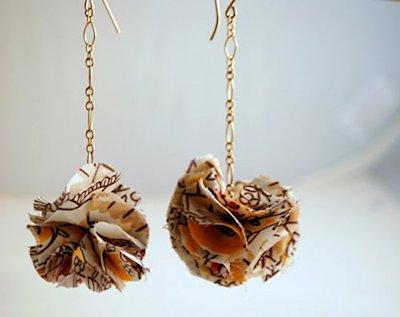 DIY Fabric Flower Earrings