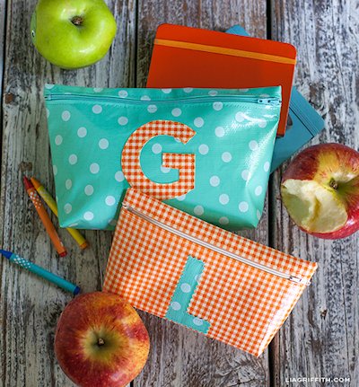 Monogrammed Zipper Bags