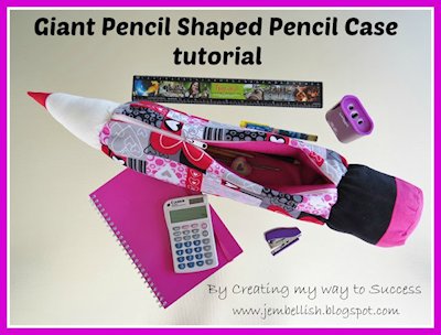 Giant Pencil Shaped Pencil Case Tutorial