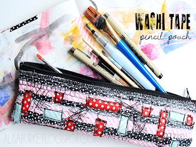 Washi Tape Pencil Pouch