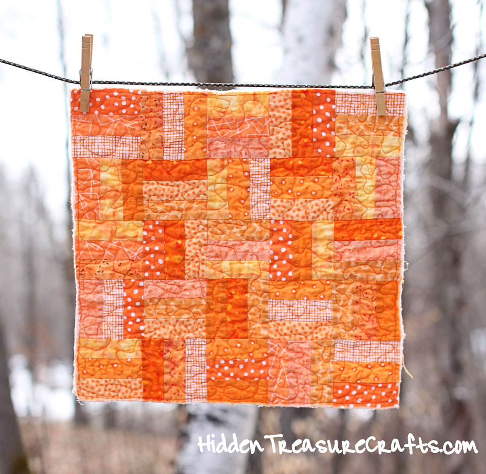 Orange Quilt for Newborn Baby Photography Prop