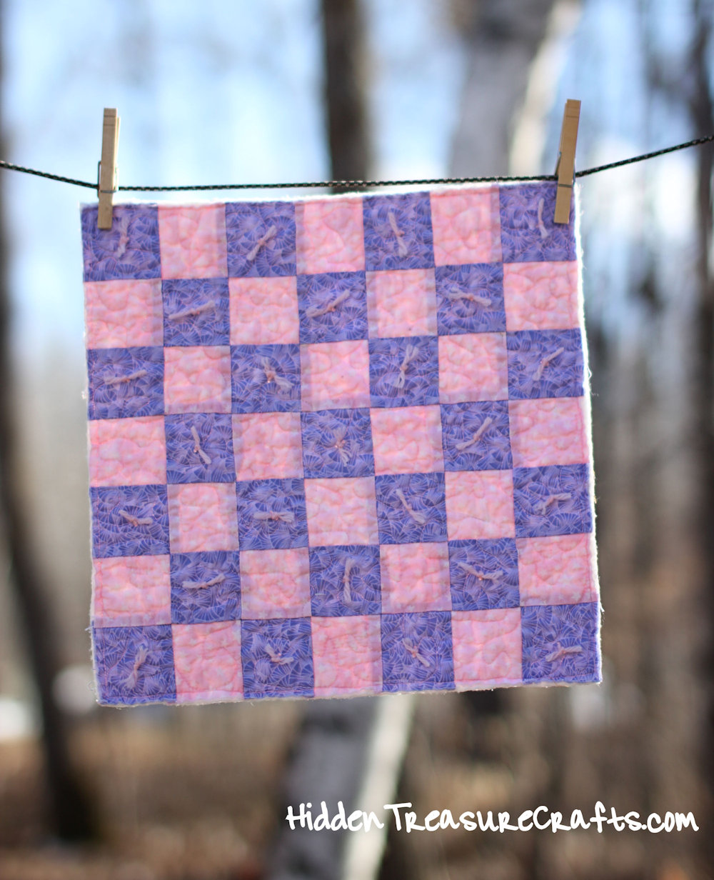 Pink-Purple Quilt, Newborn Baby Photography Prop